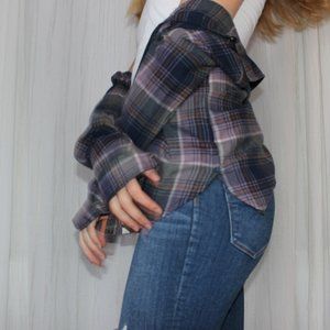 Women's Button-Up Flannel Top